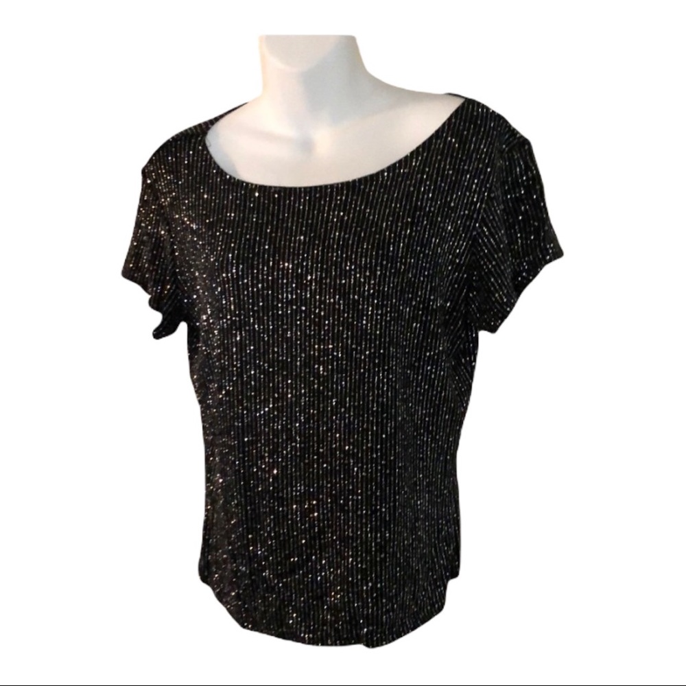 Black sparkle top